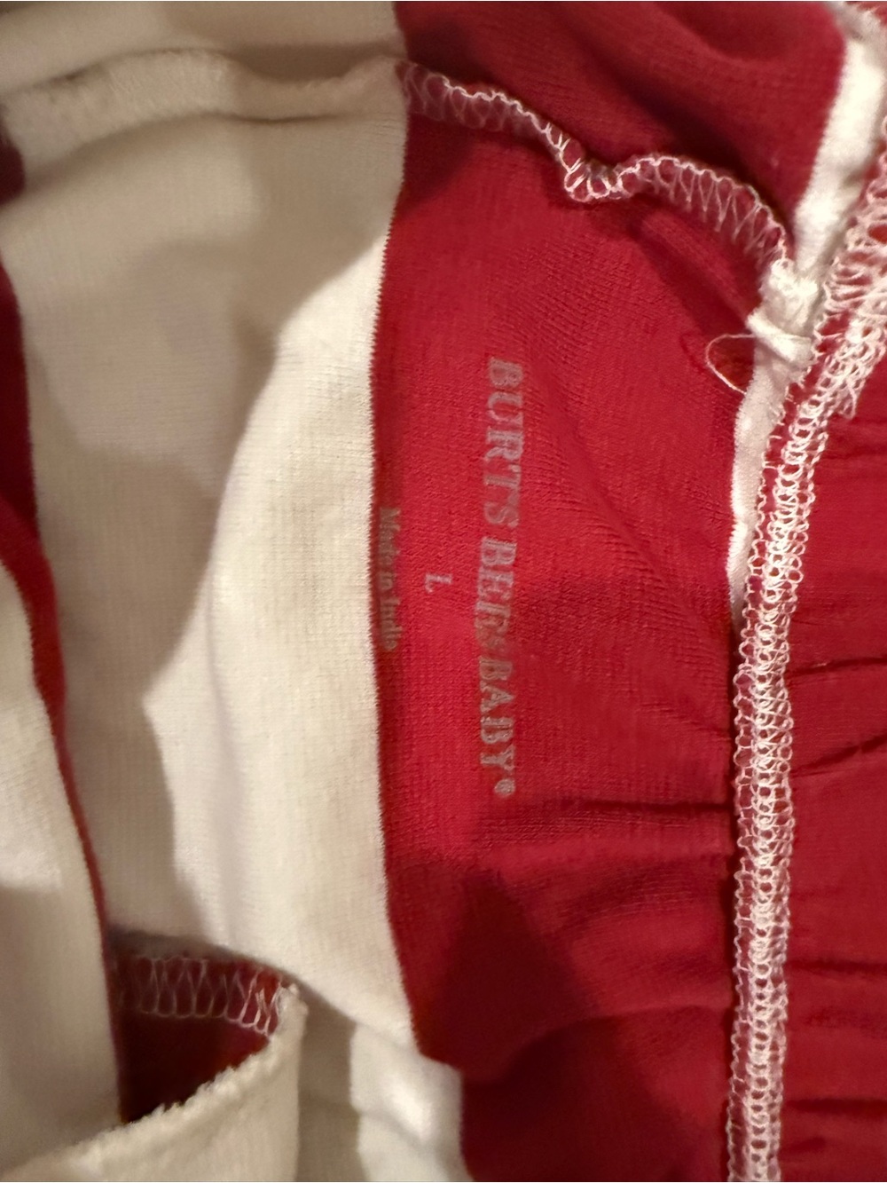 Men’s Red and White Striped Lounge Pants - Picture 4 of 5